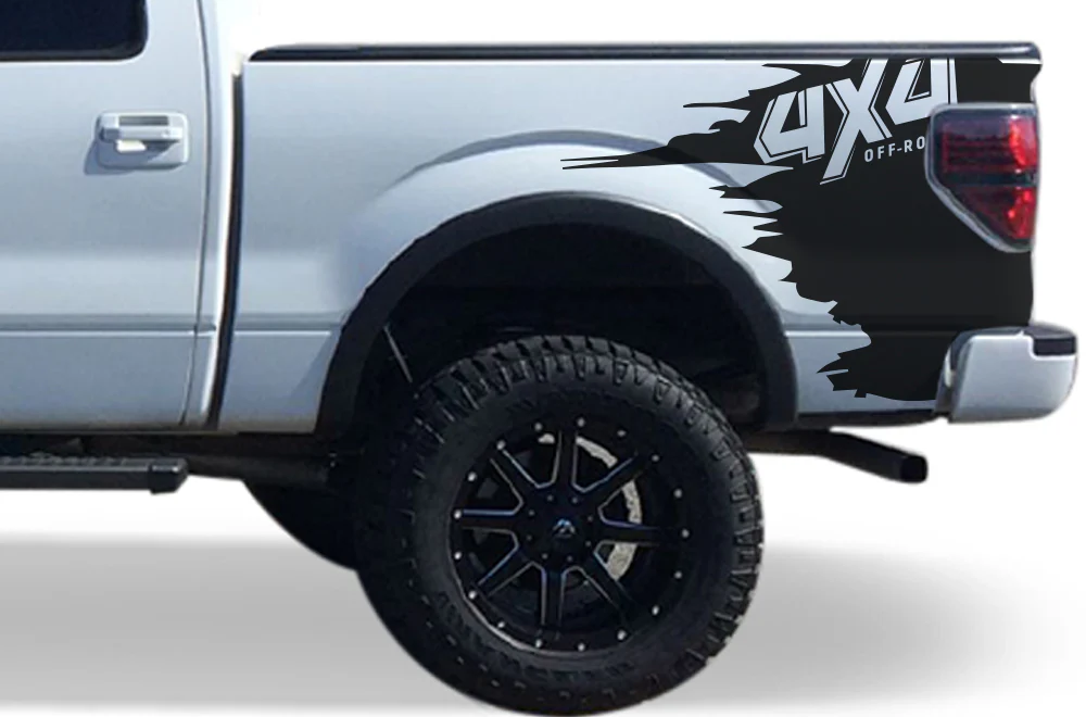 4x4 Bed Graphics Vinyl Decals Compatible with Ford F150 Super Crew Cab 5.5''