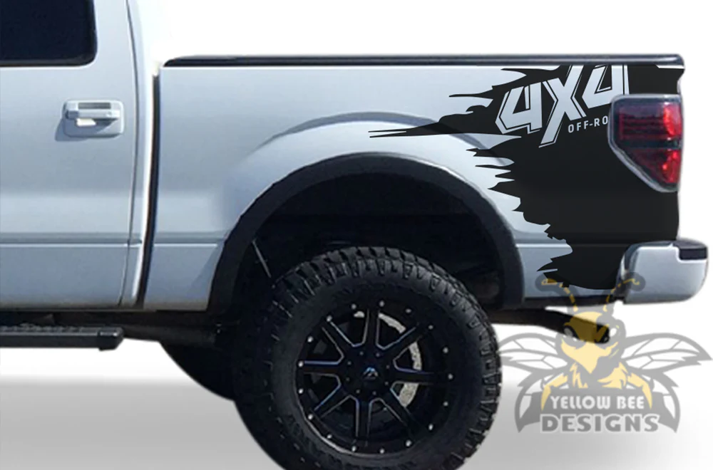4x4 Bed Graphics Vinyl Decals Compatible with Ford F150 Super Crew Cab 5.5'' - Image 2