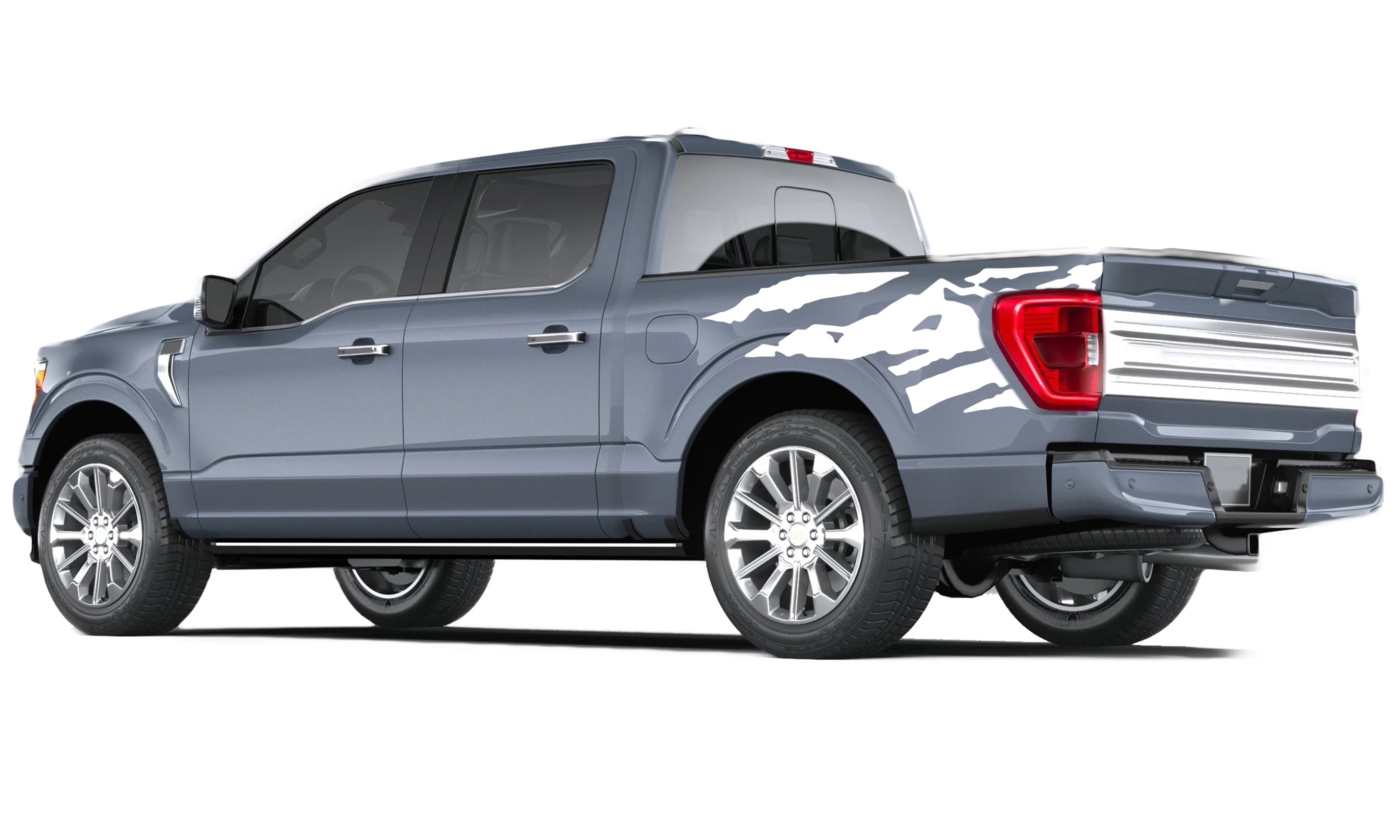 Adventure Mountain Bed Side Vinyl Graphics Decals Compatible with Ford F150 - Image 2
