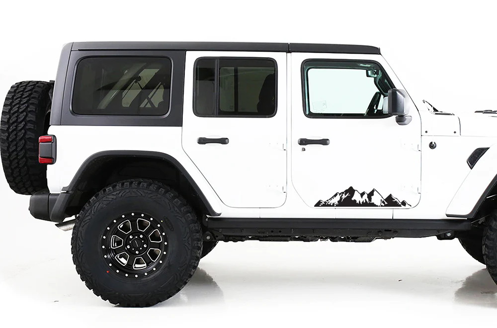 Adventure Mountain Graphics Vinyl Decal Compatible with Jeep Wrangler