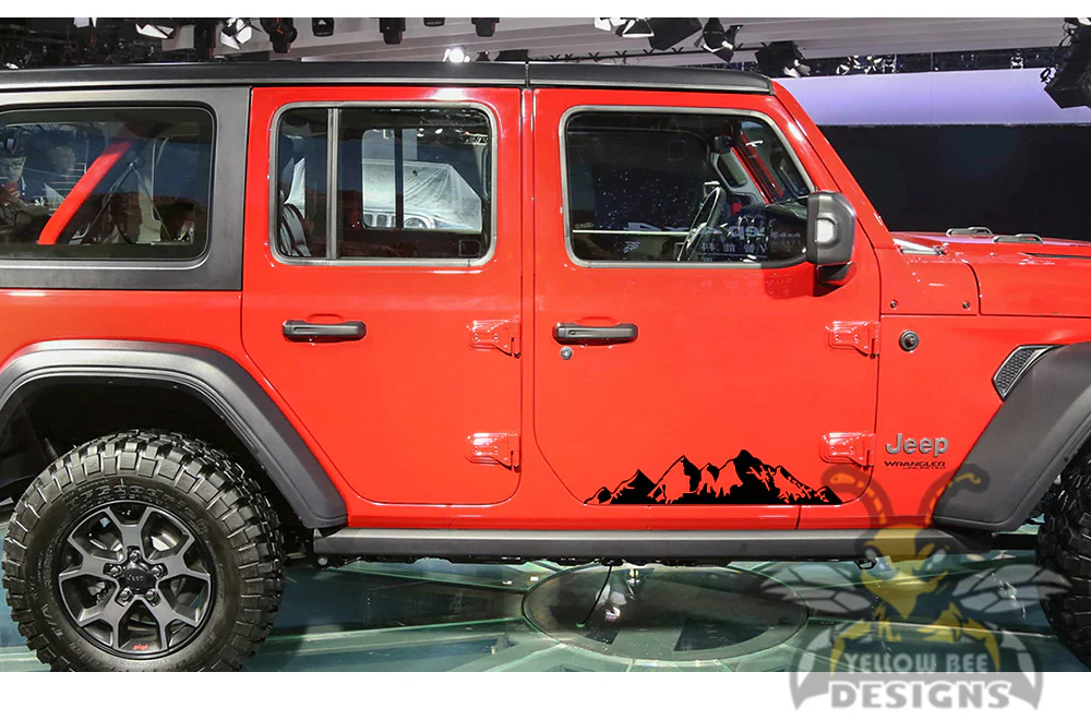 Adventure Mountain Graphics Vinyl Decal Compatible with Jeep Wrangler - Image 2