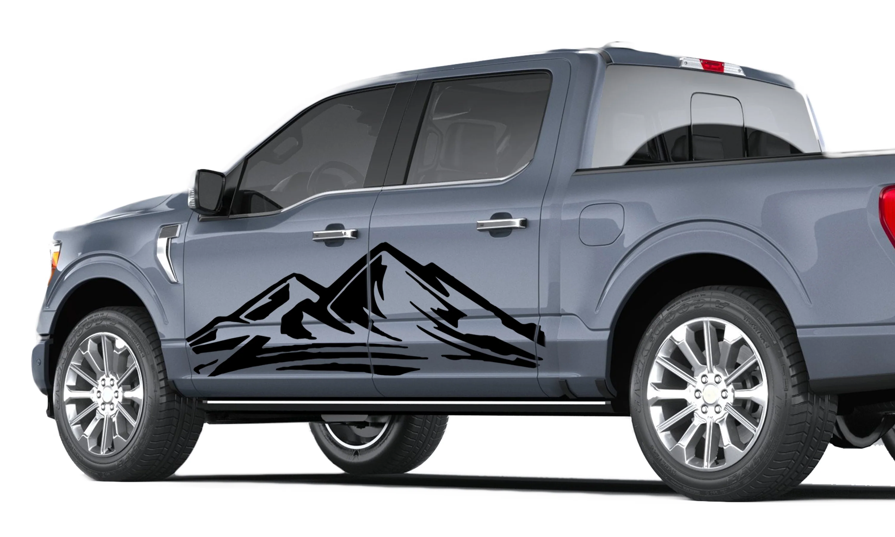 Adventure Mountain Side Door Vinyl Graphics Decals Compatible with Ford F150