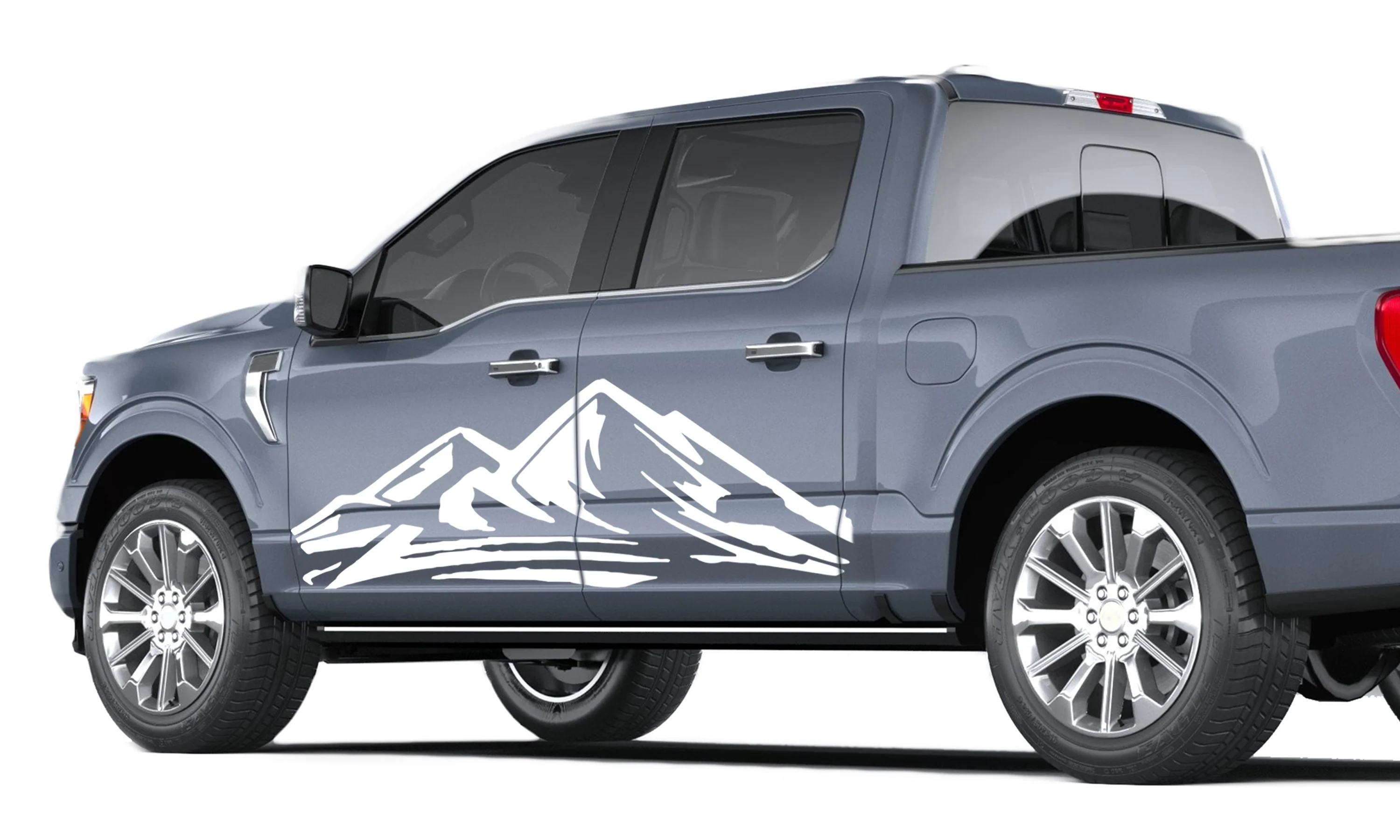 Adventure Mountain Side Door Vinyl Graphics Decals Compatible with Ford F150 - Image 3