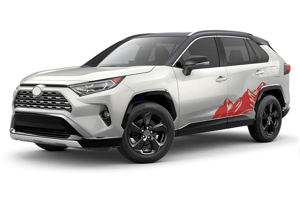 Adventure Mountain Side Graphics Vinyl Decals Compatible with Toyota RAV4 - Image 4