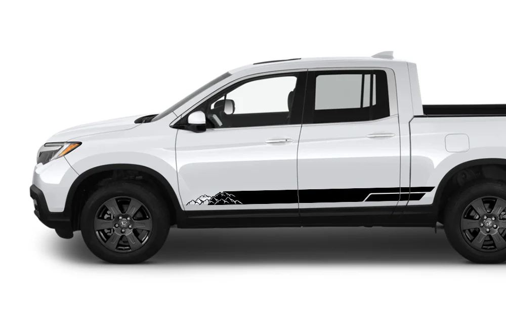 Adventure Mountain Stripes Graphics Vinyl Decals Compatible with Honda Ridgeline