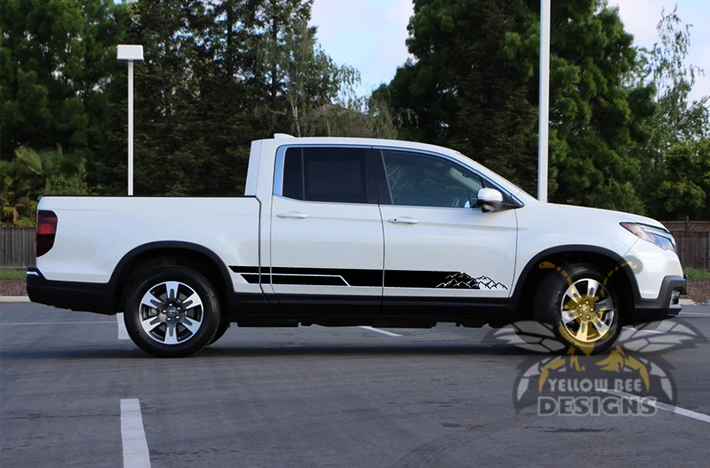 Adventure Mountain Stripes Graphics Vinyl Decals Compatible with Honda Ridgeline - Image 2