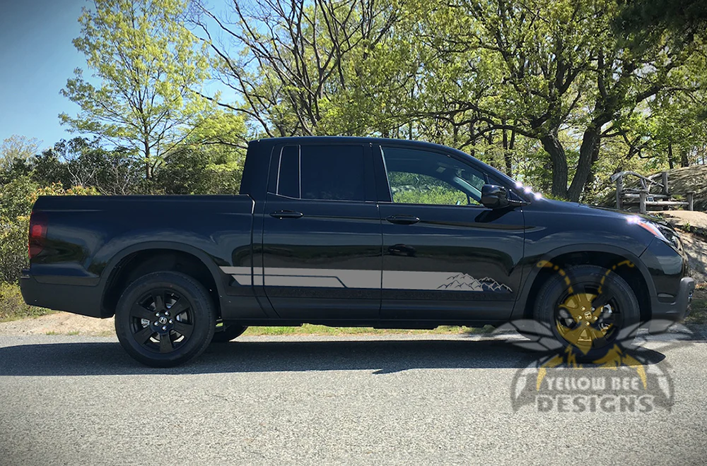 Adventure Mountain Stripes Graphics Vinyl Decals Compatible with Honda Ridgeline - Image 3