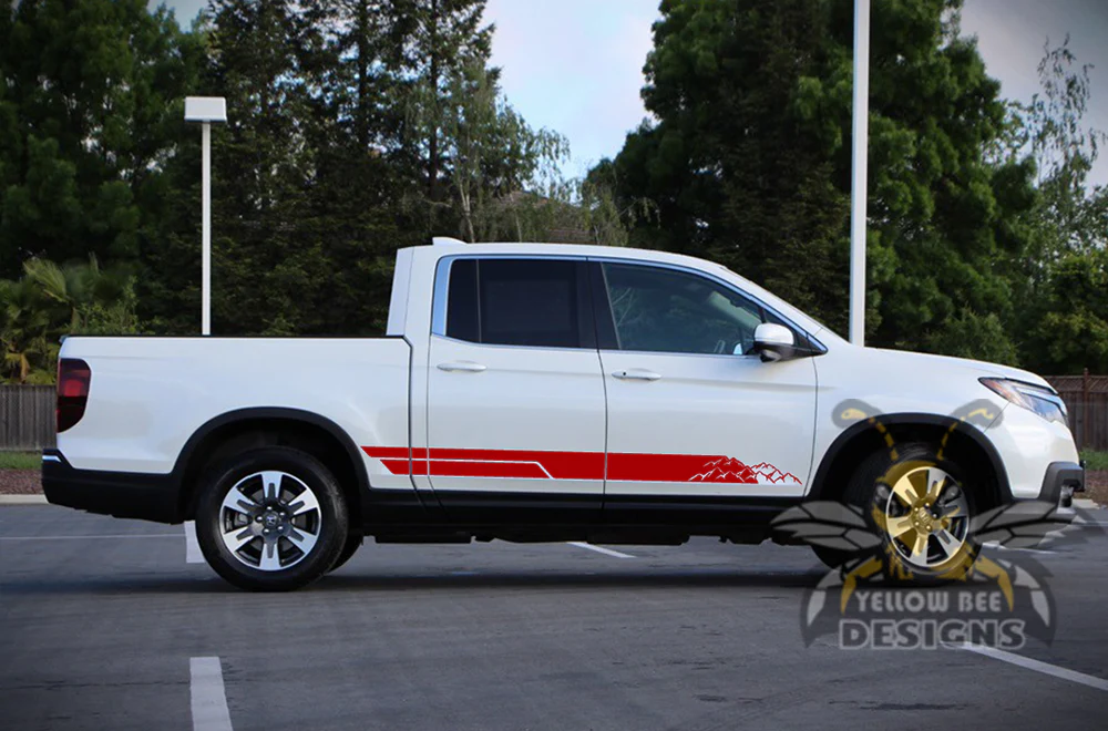 Adventure Mountain Stripes Graphics Vinyl Decals Compatible with Honda Ridgeline - Image 4