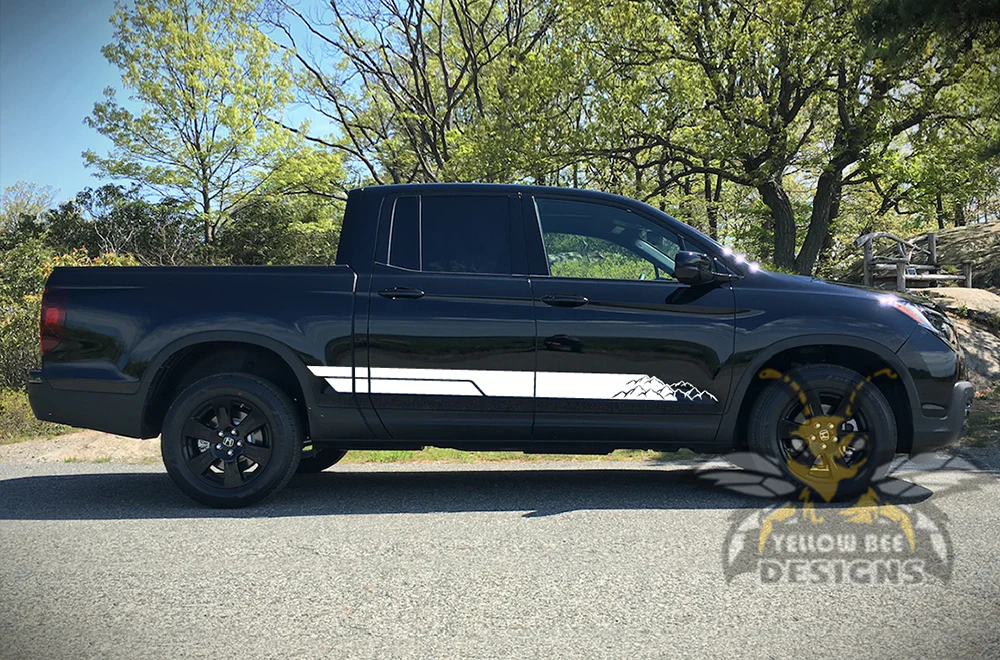 Adventure Mountain Stripes Graphics Vinyl Decals Compatible with Honda Ridgeline - Image 5