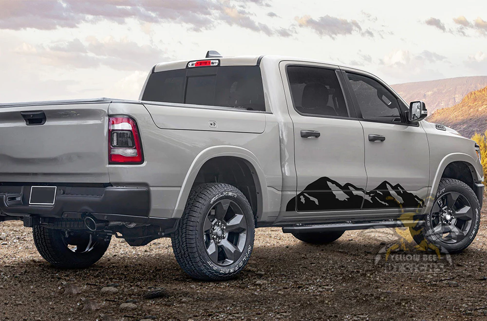 Adventure Mountains Graphics Vinyl Decals Compatible with Dodge Ram Crew Cab 1500 - Image 3