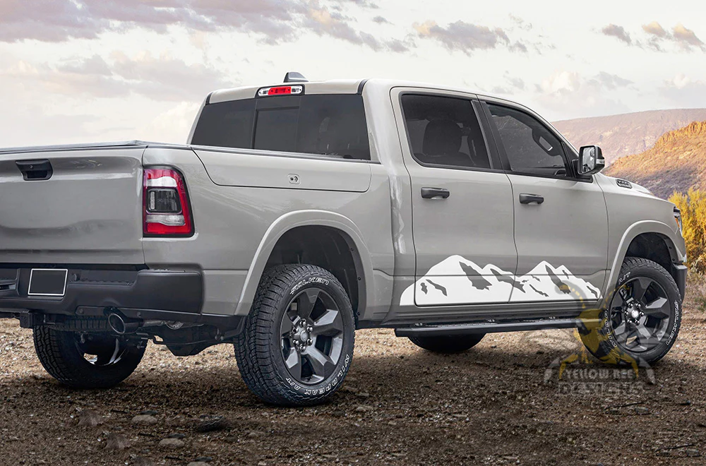 Adventure Mountains Graphics Vinyl Decals Compatible with Dodge Ram Crew Cab 1500 - Image 4