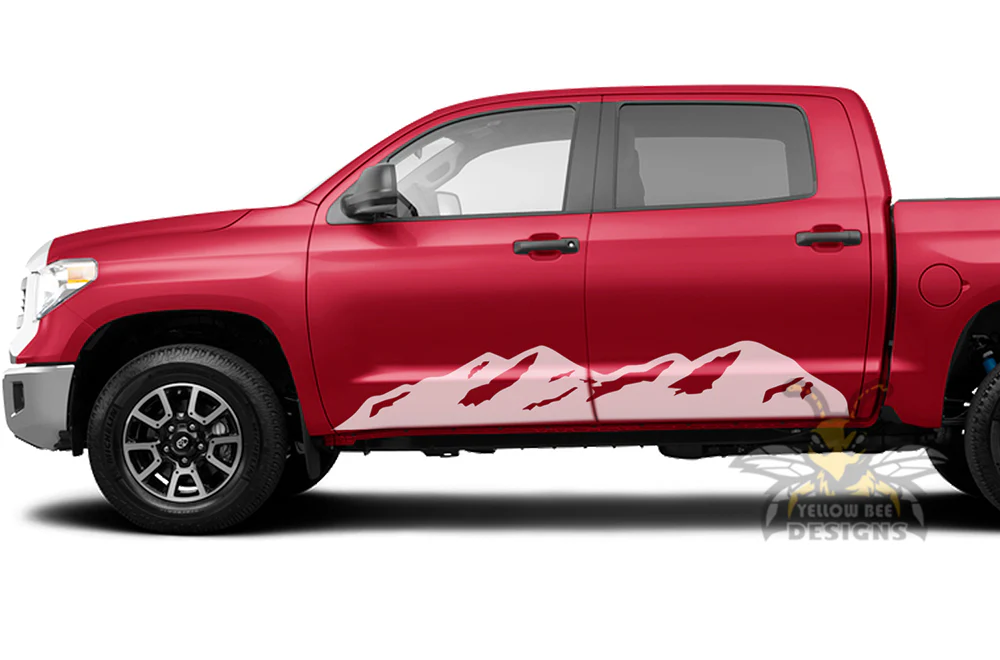 Adventure Mountains Side Graphics Vinyl Decal Compatible with Toyota Tundra - Image 3