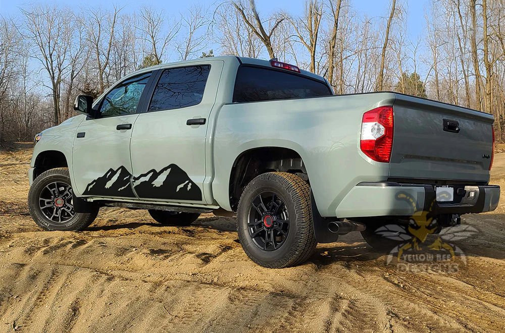 Adventure Mountains Side Graphics Vinyl Decal Compatible with Toyota Tundra - Image 4