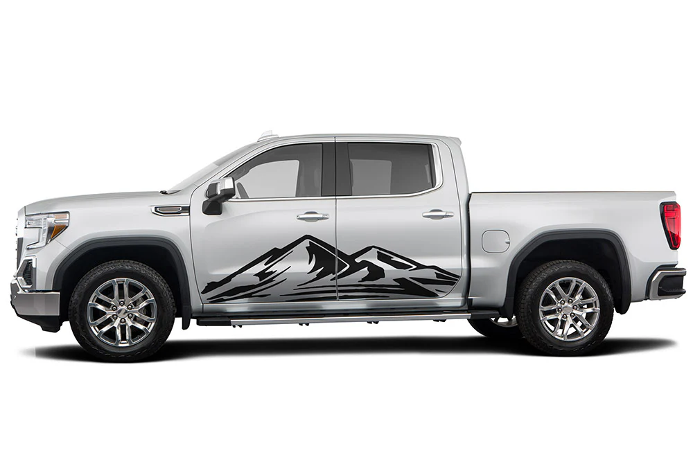 Adventure side doors Graphics Vinyl Decals Compatible with GMC Sierra Crew Cab