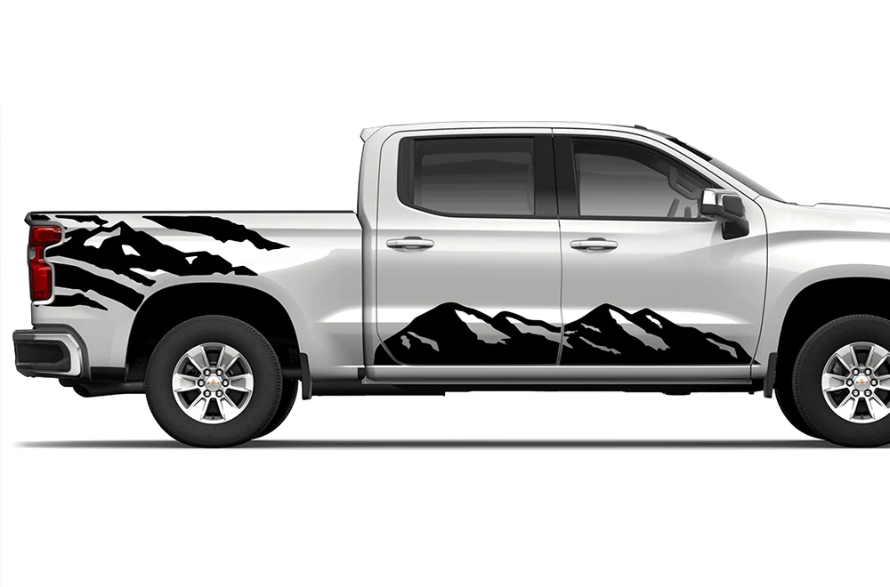 Adventure Side Graphics Vinyl Decals Compatible with Chevrolet Silverado 1500