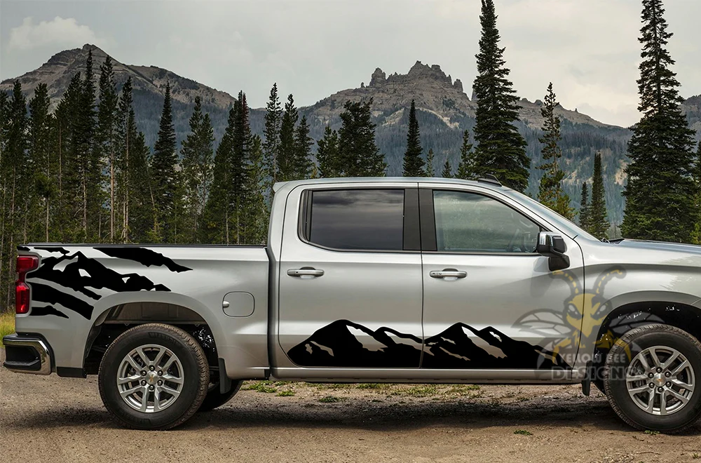 Adventure Side Graphics Vinyl Decals Compatible with Chevrolet Silverado 1500 - Image 2