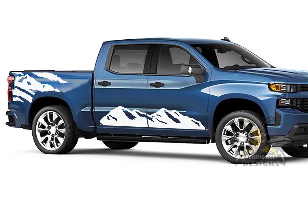 Adventure Side Graphics Vinyl Decals Compatible with Chevrolet Silverado 1500 - Image 3
