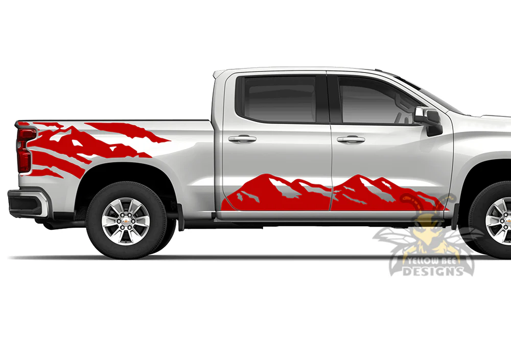 Adventure Side Graphics Vinyl Decals Compatible with Chevrolet Silverado 1500 - Image 4