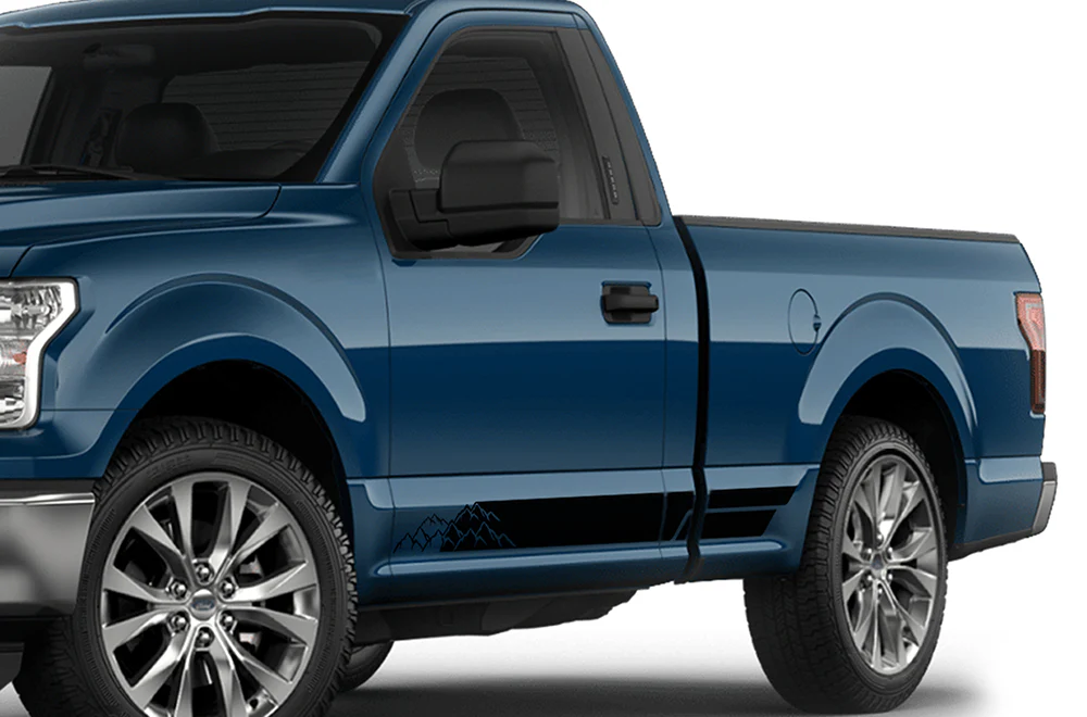 Adventure Side Stripes Graphics Vinyl Decals Compatible with Ford F150 Regular Cab 6.5''