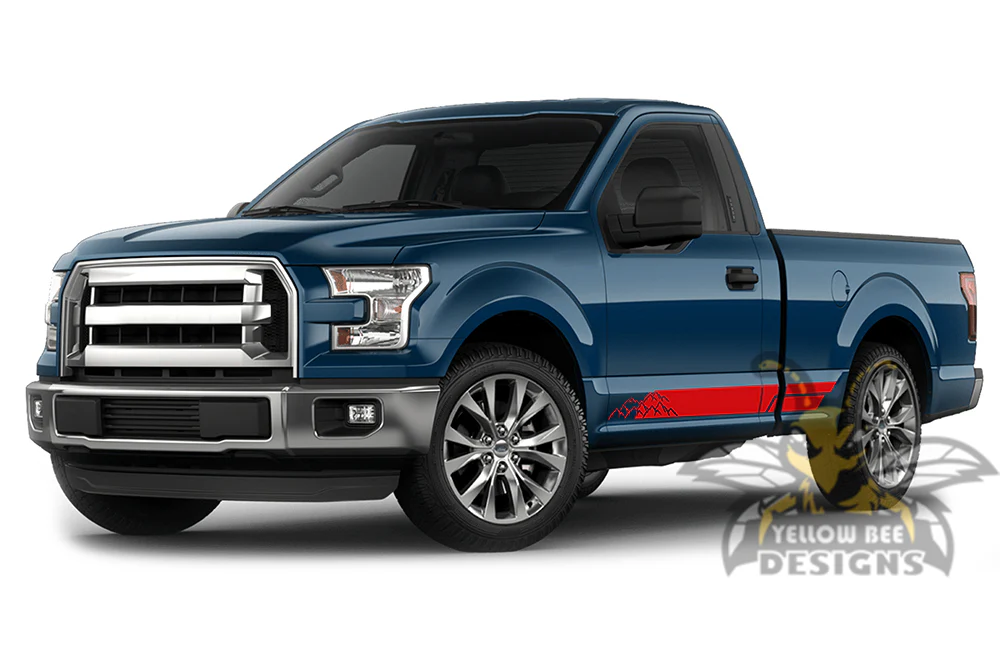 Adventure Side Stripes Graphics Vinyl Decals Compatible with Ford F150 Regular Cab 6.5'' - Image 3