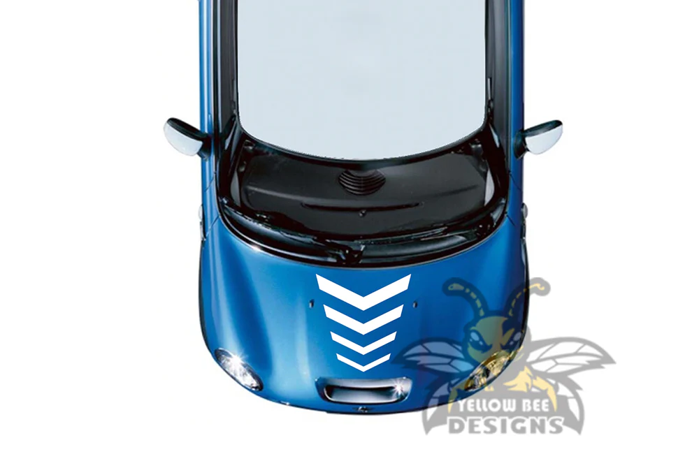 Arrow Hood Stripes Graphics Vinyl Decal Compatible with Mini Cooper - Image 3