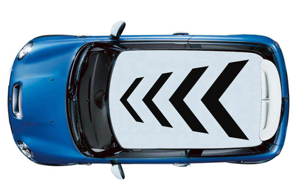 Arrows Roof Vinyl Graphics Stickers Decals Compatible with Mini Cooper