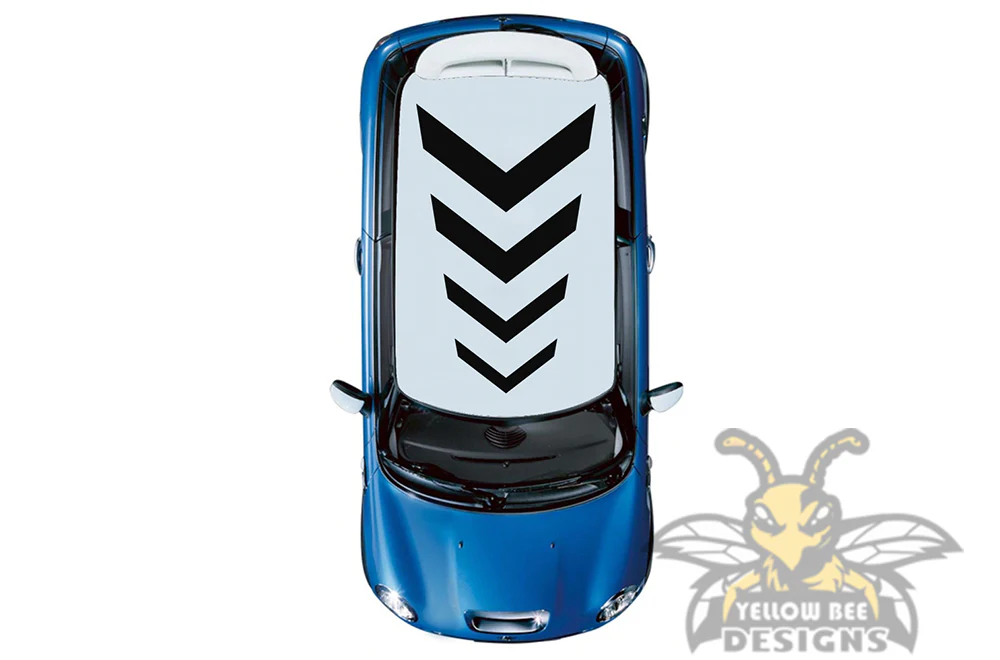 Arrows Roof Vinyl Graphics Stickers Decals Compatible with Mini Cooper - Image 2