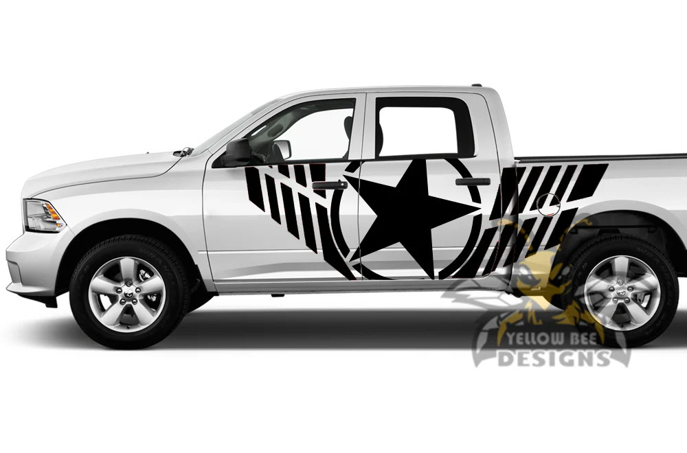 Avenger Star Graphics Kit Vinyl Decal Compatible with Dodge Ram Crew Cab 1500 - Image 2