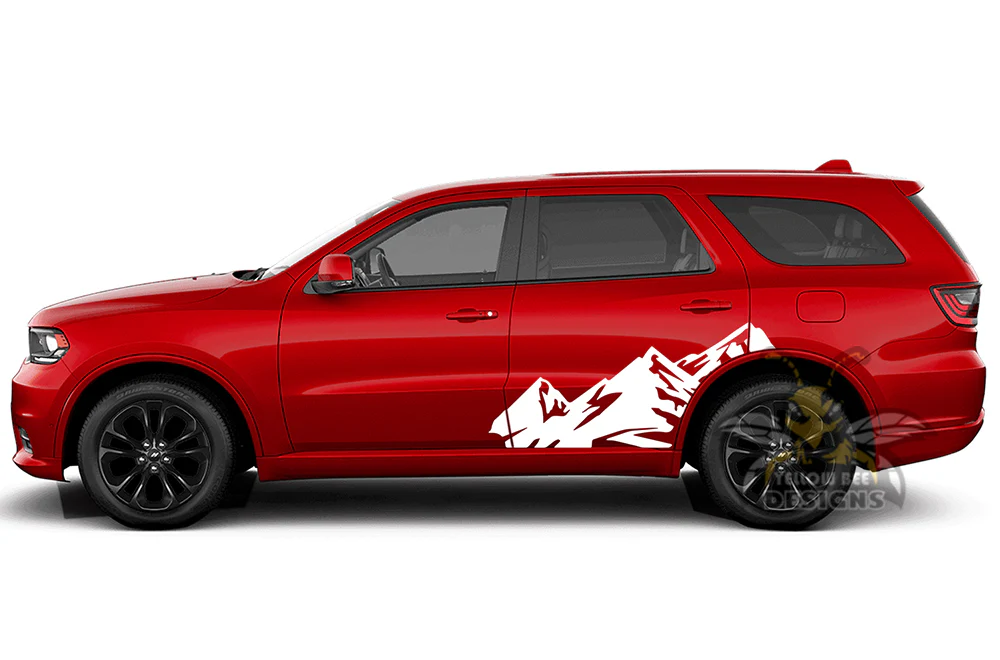 Back Door Mountains Side Vinyl Decals Compatible With Dodge Durango - Image 2
