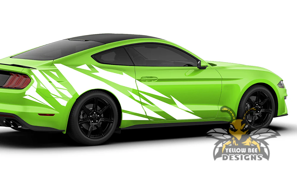 Back Pattern Side Decals Graphics Vinyl Stickers Compatible with Ford Mustang - Image 3