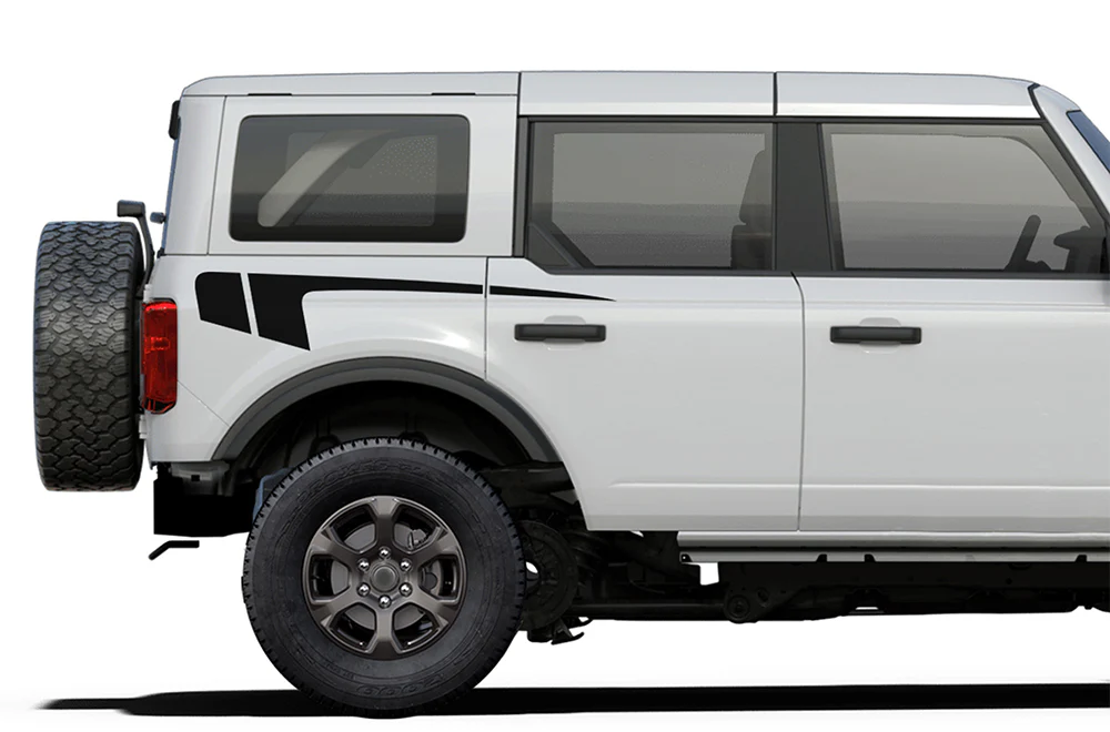 Back Side Hockey Stripes Graphics Vinyl Decals Compatible with Ford Bronco