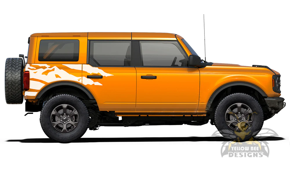 Back Side Mountain Graphics Vinyl Decals Compatible with Ford Bronco - Image 3