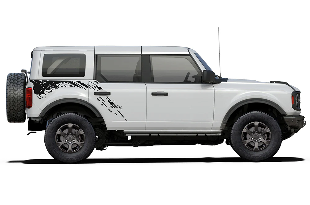 Back Side Splash Graphics Vinyl Decals Compatible with Ford Bronco