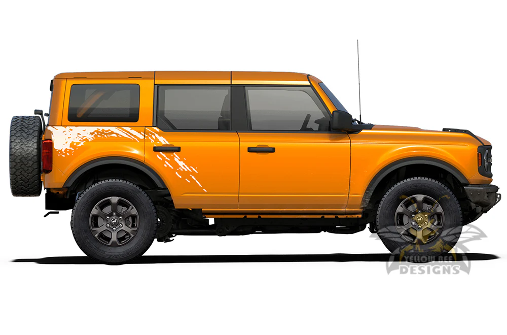 Back Side Splash Graphics Vinyl Decals Compatible with Ford Bronco - Image 3