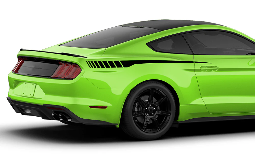 Back Side Stripes Graphics Vinyl Decals Compatible with Ford Mustang