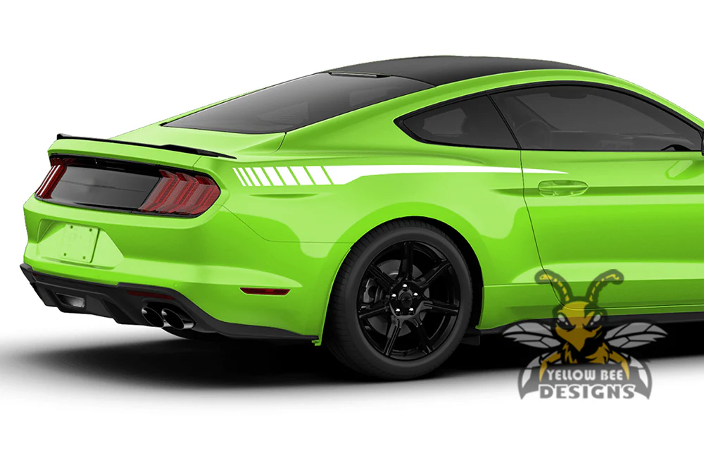 Back Side Stripes Graphics Vinyl Decals Compatible with Ford Mustang - Image 3