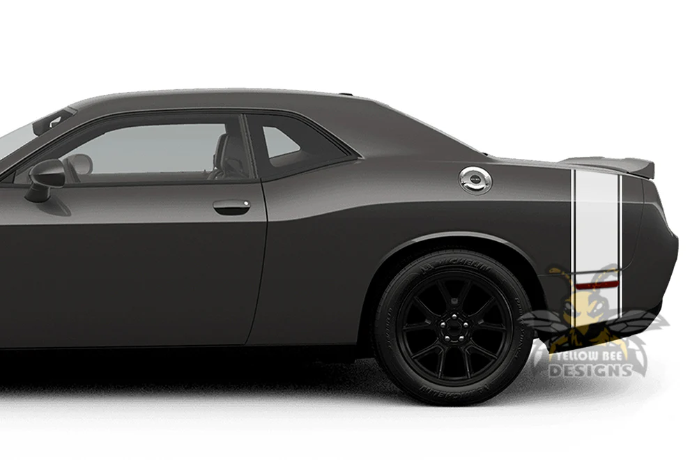 Back Up Side Stripes Graphics Vinyl Decal Compatible with Dodge Challenger - Image 2