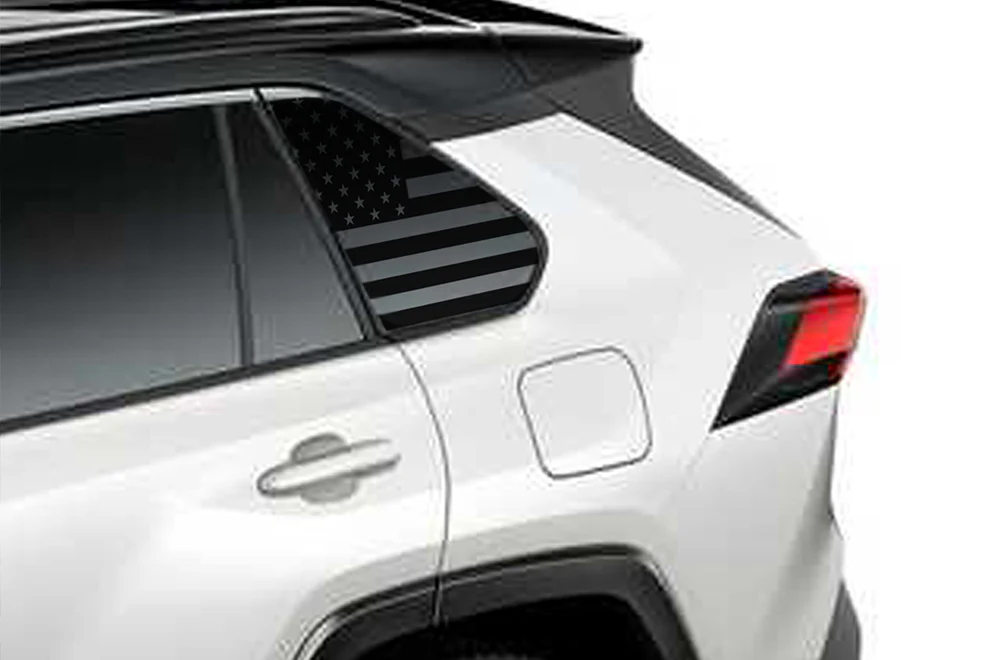 Back Window USA Graphics Vinyl Decals Compatible with Toyota RAV4