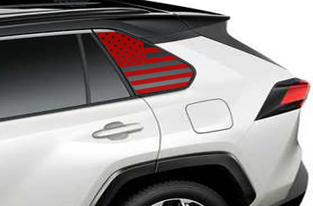 Back Window USA Graphics Vinyl Decals Compatible with Toyota RAV4 - Image 2