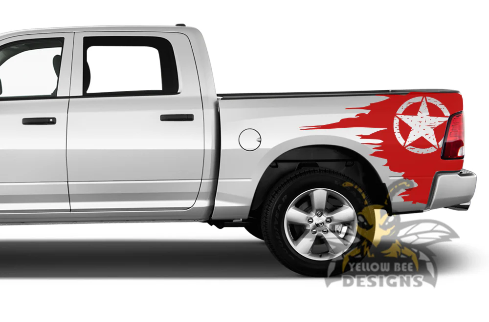 Bed Desert Star Graphics Kit Vinyl Decal Compatible with Dodge Ram Crew Cab 1500 - Image 3