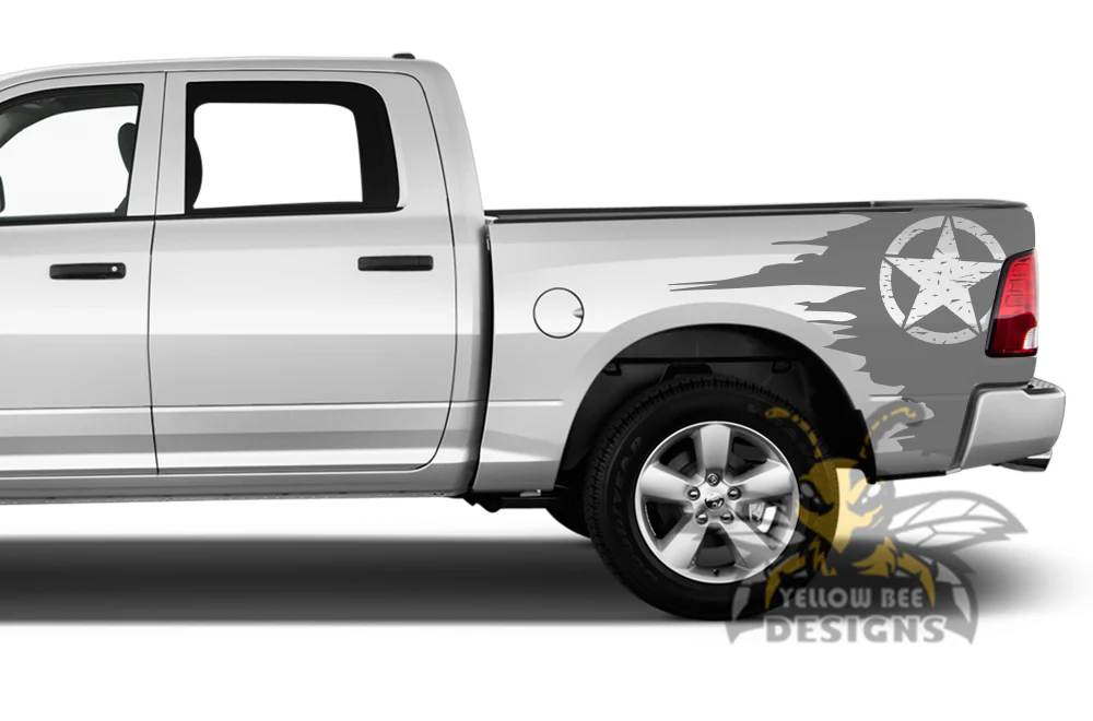 Bed Desert Star Graphics Kit Vinyl Decal Compatible with Dodge Ram Crew Cab 1500 - Image 4