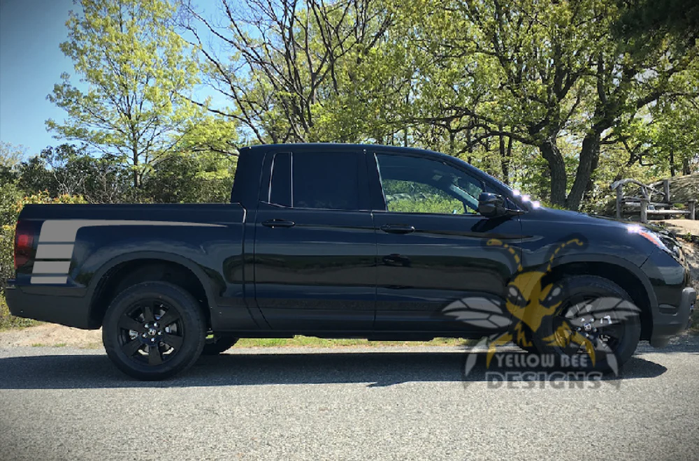 Bed Hockey Side Stripes Graphics Vinyl Decals Compatible with Honda Ridgeline - Image 3
