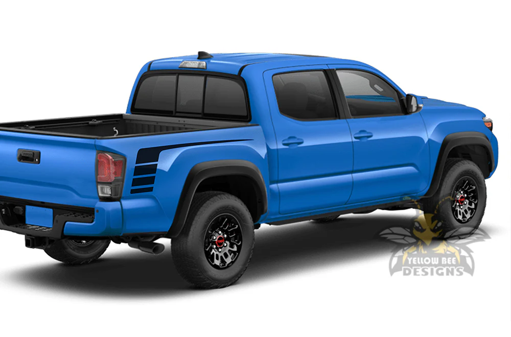 Bed Hockey Stripes Vinyl Decal Compatible with Toyota Tacoma Double Cab - Image 3