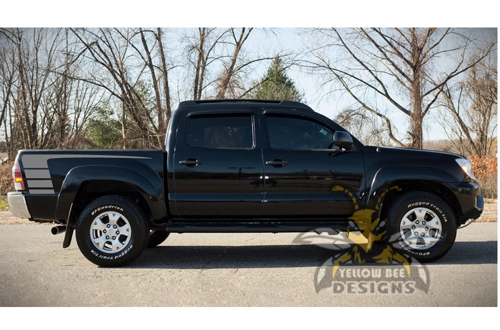Bed Hockey Stripes Vinyl Decal Compatible with Toyota Tacoma Double Cab - Image 5