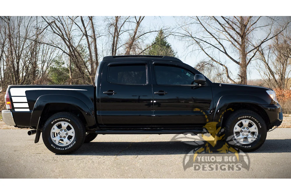 Bed Hockey Stripes Vinyl Decal Compatible with Toyota Tacoma Double Cab - Image 7