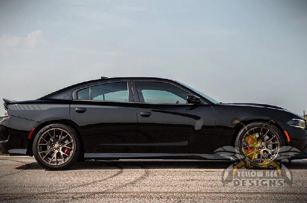 Side Lines Stripes Graphics Vinyl Decal Compatible with Dodge Charger - Image 3