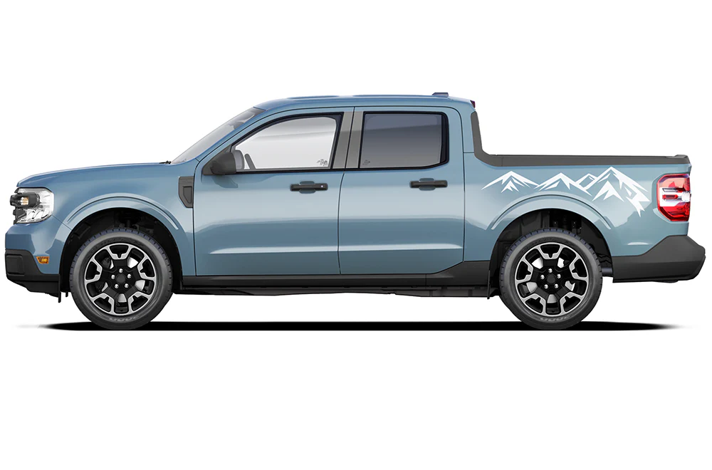 Bed Mountain Side Graphics Vinyl Decals Compatible with Ford Maverick - Image 2