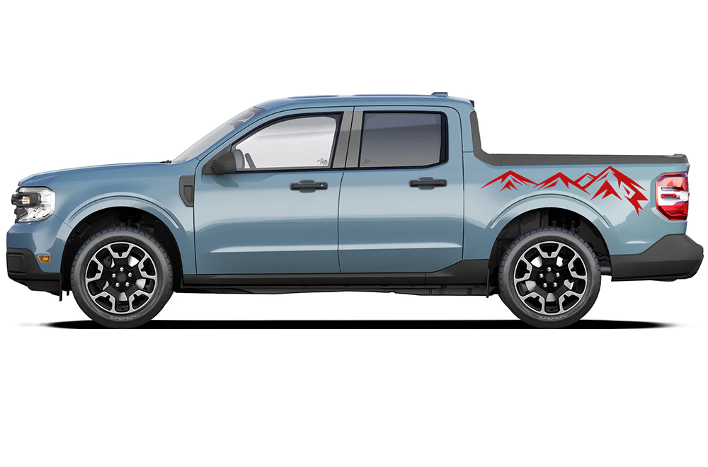Bed Mountain Side Graphics Vinyl Decals Compatible with Ford Maverick - Image 3