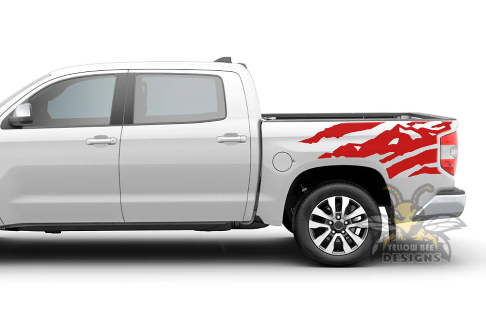 Bed Mountains Graphics Vinyl Decal Compatible with Toyota Tundra - Image 2
