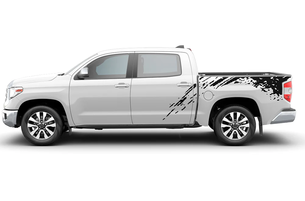 Bed Mud Splash Graphics Kit Vinyl Decal Compatible with Toyota Tundra Crewmax